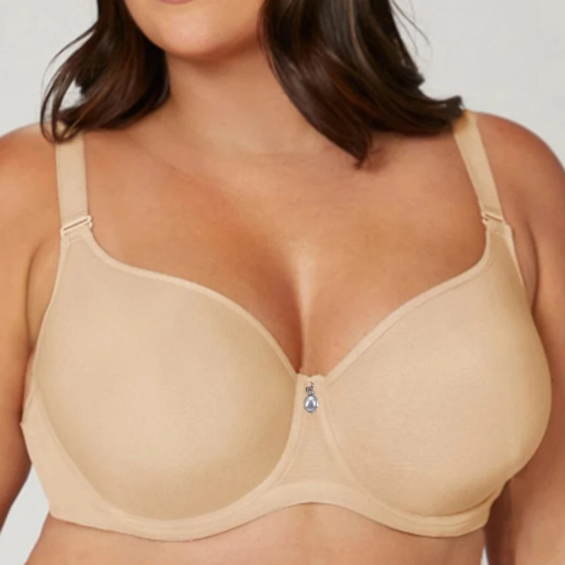 Underwire Bra Padded - 플러스 사이즈 여성용 메쉬 서포트 미니마이저