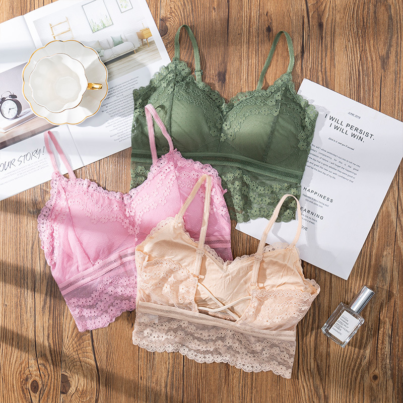 Sheer Bra Lace - 3D 섹시한 레이스 란제리 심리스 스포츠