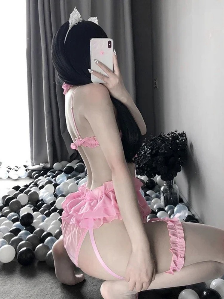 여성 섹시 에로틱 란제리 세트 로리타 코스튬 귀여운 러 - Lace Bralette Set 리뷰 및 가격
