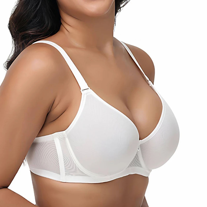 플러스 사이즈 여성용 메쉬 서포트 미니마이저 브라 노패 - Underwire Bra Padded 리뷰 및 가격
