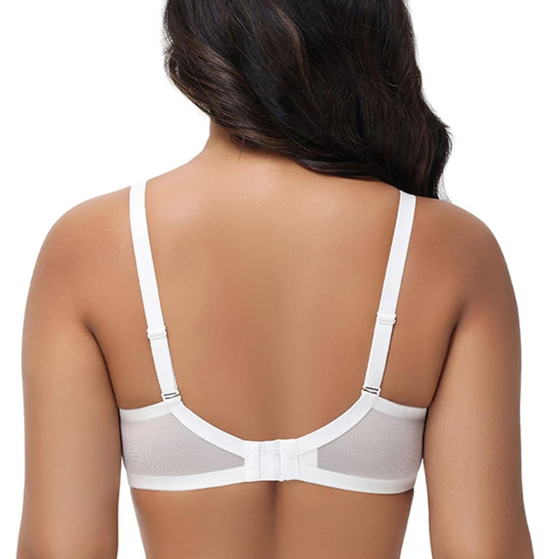 플러스 사이즈 여성용 메쉬 서포트 미니마이저 브라 노패 - Underwire Bra Padded 리뷰 및 가격