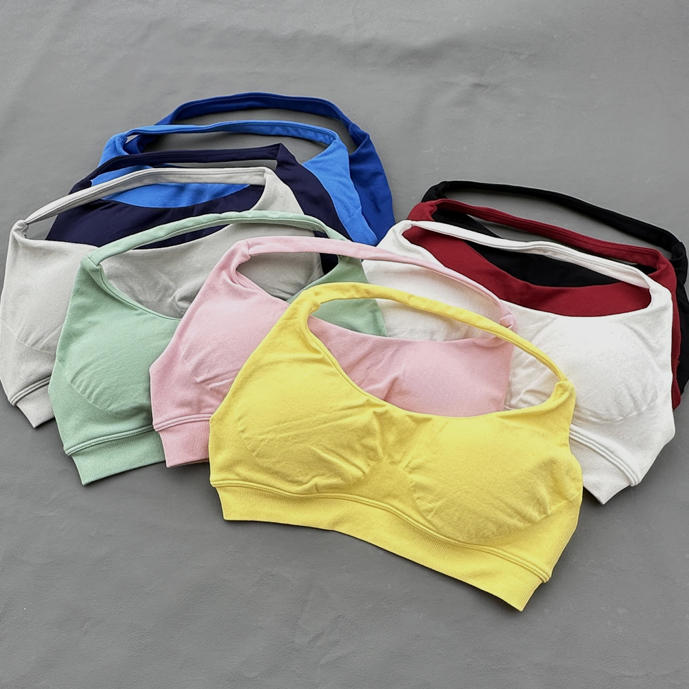 스포츠 브라 여성용 심리스 홀터탑 하이 서포트 푸쉬업  - Minimizer Bra Women 리뷰 및 가격