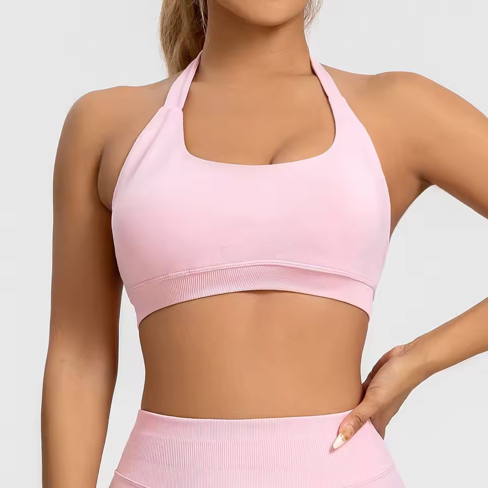 스포츠 브라 여성용 심리스 홀터탑 하이 서포트 푸쉬업  - Minimizer Bra Women 리뷰 및 가격