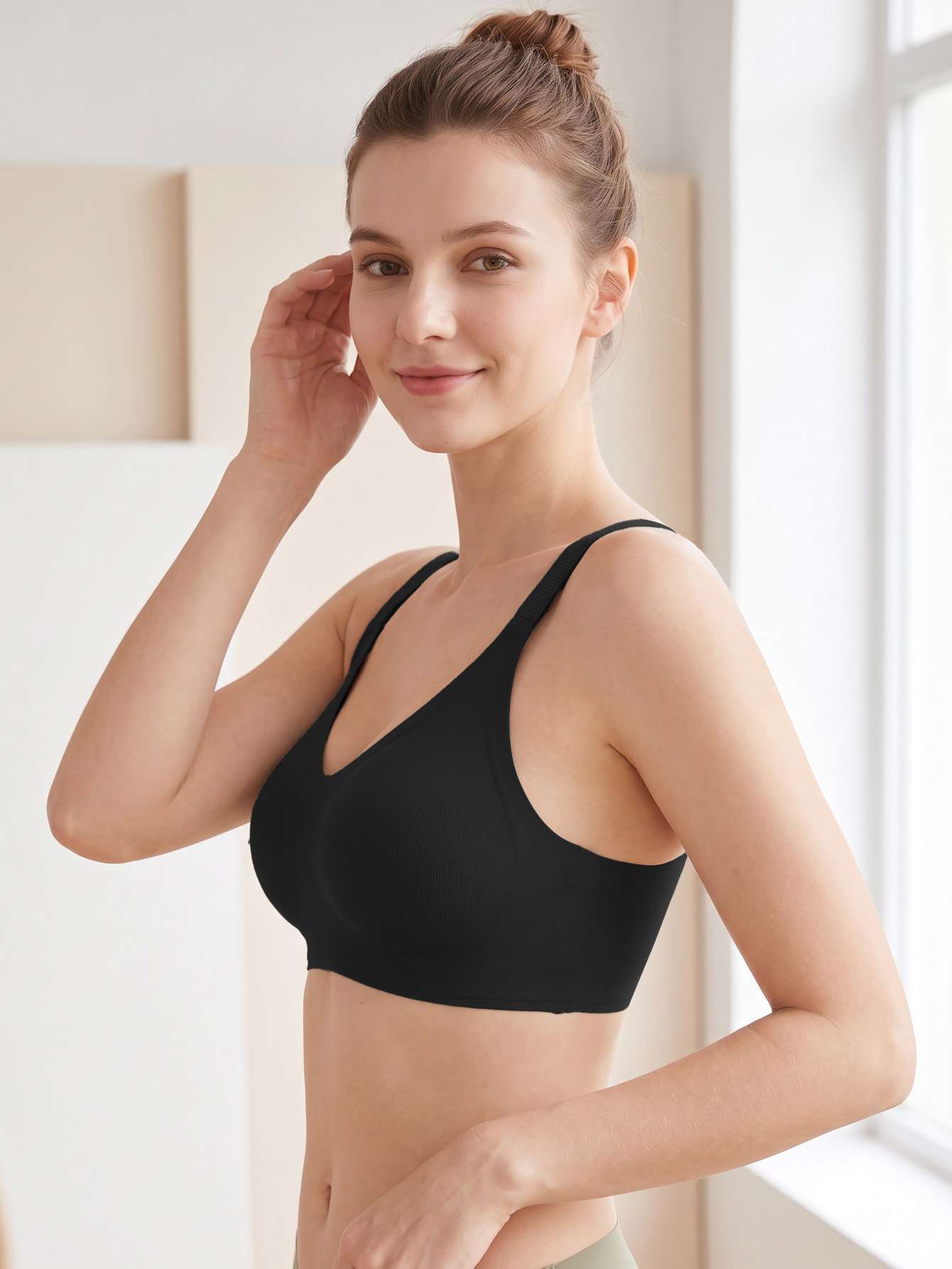 3PCS 세트 여성용 심리스 니트 무선 브라 V넥 조절 - Wirefree Bra Comfort 리뷰 및 가격